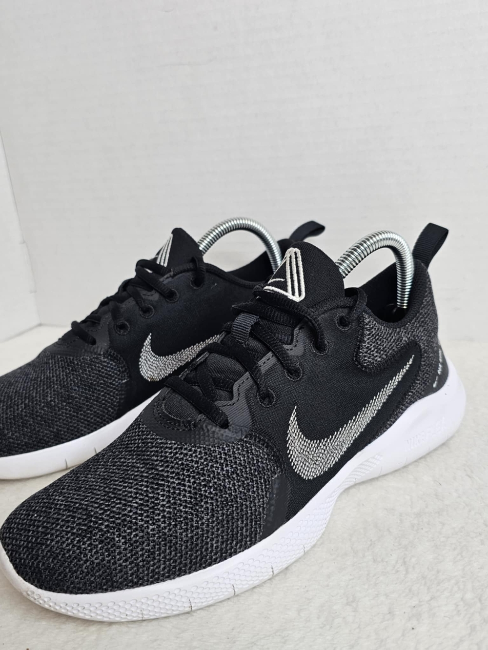 Nike Black and White Low-Top Knit Sneakers